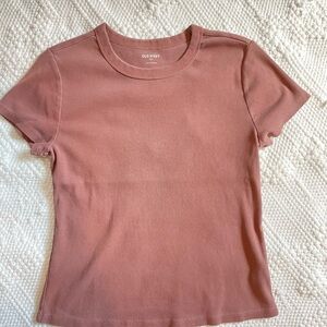 Old Navy Women's Dusty Rose Short Sleeve Tee